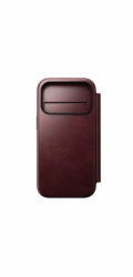NOMAD pouzdro Modern Leather Folio Magsafe Horween pro iPhone 17 Pro - Burgundy Chromexcel