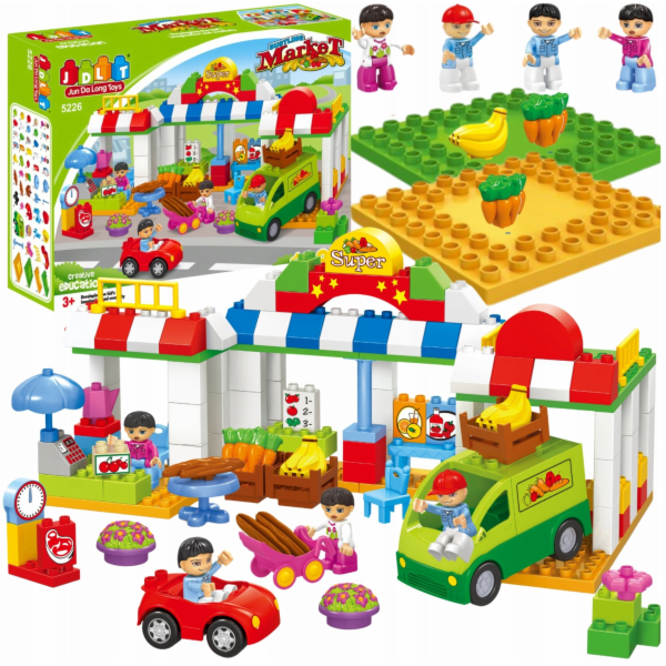 Bounn Stavební bloky supermarket zeleninový trh 138 eleme...