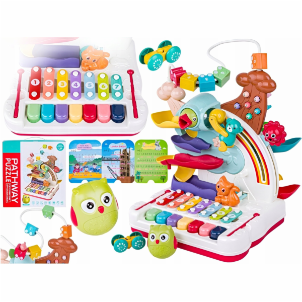 Bounn Dětské piano 5 v 1 se zvířátky a skluzavkou 3 roky+