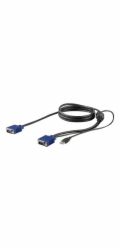 StarTech 6 ft. (1.8 m) USB KVM Cable for StarTech.com Rackmount Consoles - VGA and USB KVM Console Cable (RKCONSUV6) - Kabel video / USB - mini-VGA (M) do USB, HD-15 (VGA) (M) - 1.8 m - pro P/N: RKCON