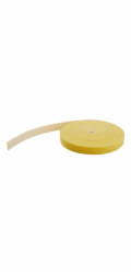Startech 25ft Hook and Loop Roll, Cut-to-Size Reusable Cable Ties, Bulk Industrial Wire Fastener Tape/Adjustable Fabric Wraps Yellow/Resuable Self Gripping Cable Management Straps - Adjustable Loop Ti