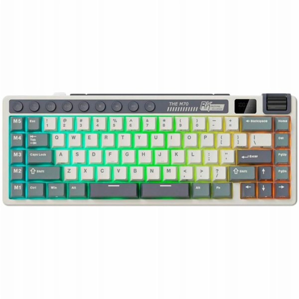 Royal Kludge Herní klávesnice RK M70 azurově fialová, béž...