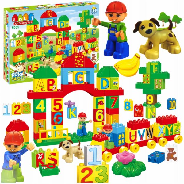 Bounn&nbsp;Stavební&nbsp;kostky&nbsp;Vzdělávací&nbsp;město&nbsp;108&nbsp;dílků