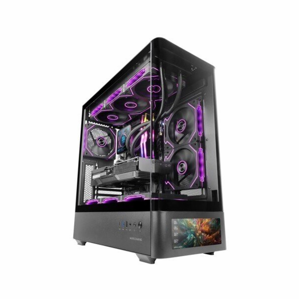 Mars Gaming MCLCDPRO počítačová skříň Midi Tower Černá