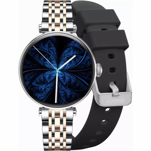 Gravity Chytré hodinky Smartwatch stříbrné růžové zlato č...