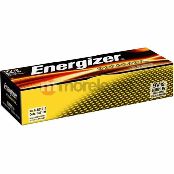Energizer&nbsp;Průmyslová&nbsp;baterie&nbsp;9V&nbsp;blok&nbsp;12&nbsp;ks.