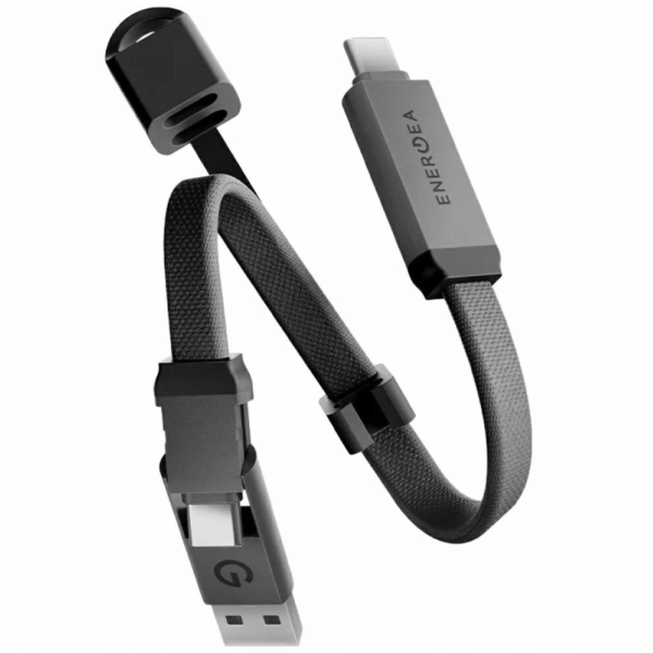 Energea USB kabel s pouzdrem Key 2v1 USB-C na USB-C/USB-A...
