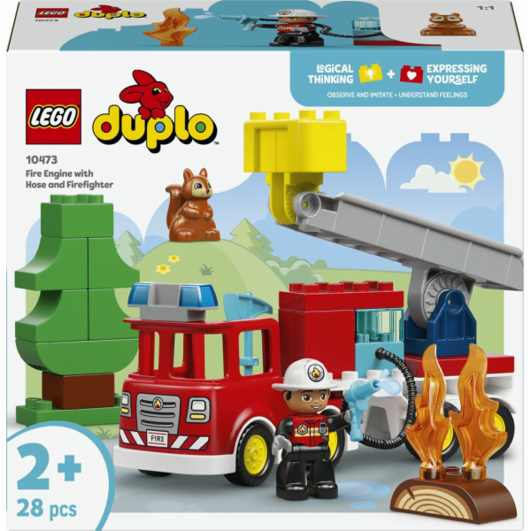 LEGO&nbsp;DUPLO&nbsp;10473&nbsp;Hasičské&nbsp;auto&nbsp;s&nbsp;hadicí&nbsp;a&nbsp;hasičem