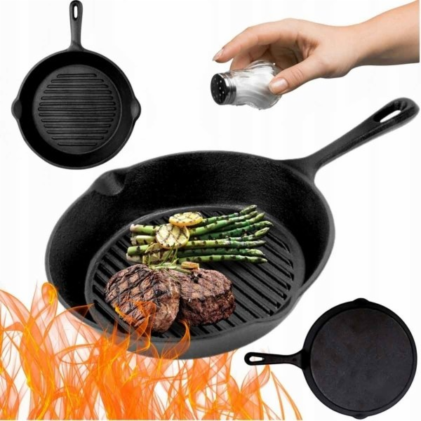 Atusa HAGE Litinová grilovací pánev 26 cm indukční