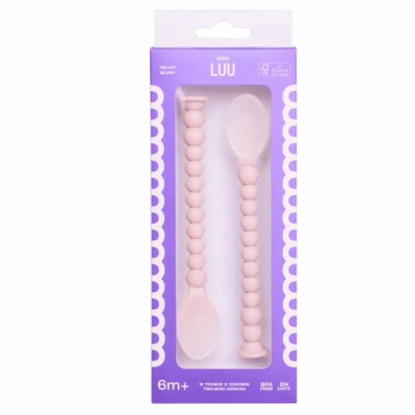 NUK LUU KIDS - SADA KRMENÍCÍCH LŽIČEK VELVET BLUSH