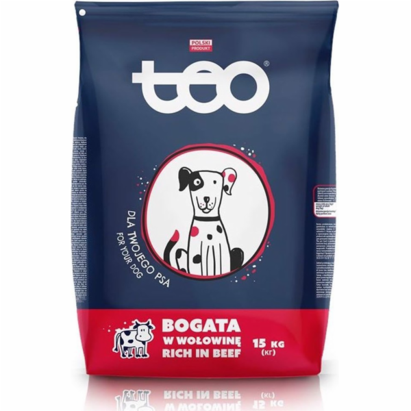 TEO Rich in beef - suché krmivo pro psy - 15kg