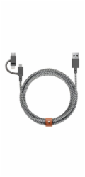 Native Union Univerzální USB kabel Belt Cable - USB-A - USB-C/Lightning/microUSB, 2 m (zebra)
