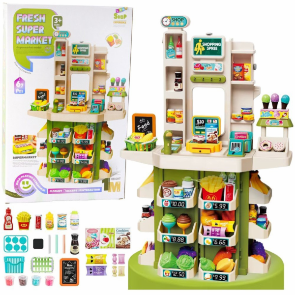 LeanToys Hračkářství pro děti Interaktivní supermarket 67...