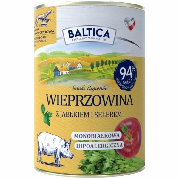 BALTICA Smaki regionów Pork with apple - vlhké krmivo pro...