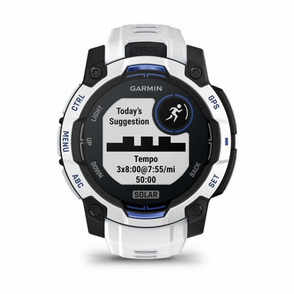 Hodinky Garmin Instinct 3 Solar, 45 mm, bílé