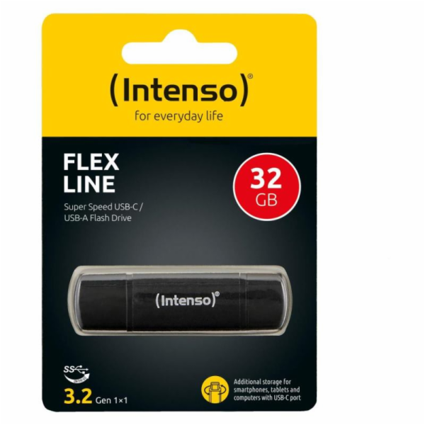 Intenso&nbsp;Flex&nbsp;Line&nbsp;32&nbsp;GB&nbsp;(černý,&nbsp;USB-C&nbsp;a&nbsp;USB-A)