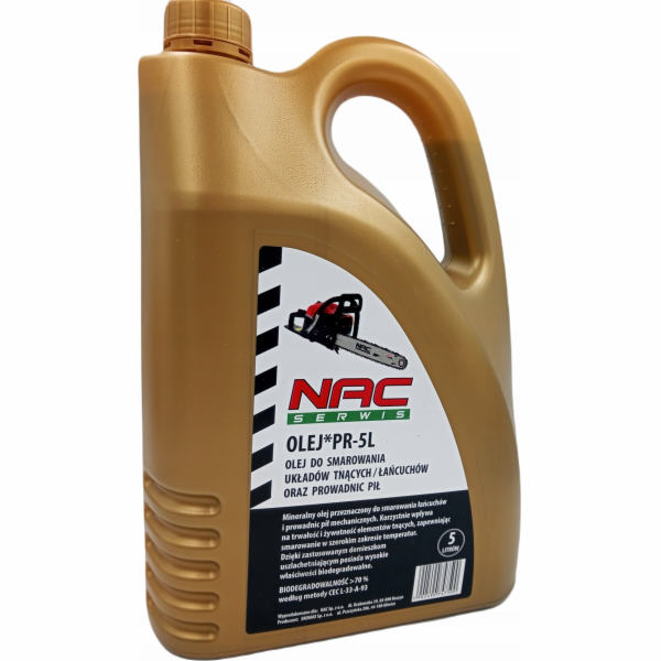 NAC OLEJ PRO VODÍCÍ LIŠTY A ŘETĚZY 5L GOLD