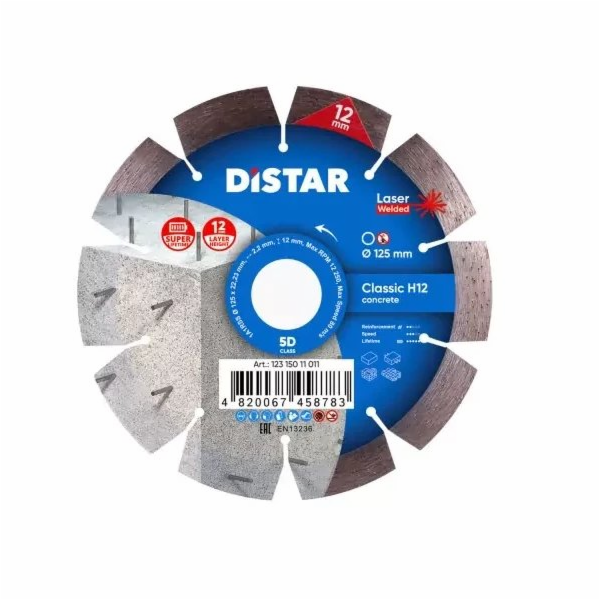 Distar DIAMANTOVÝ KOTOUČ DISTRACT CLASSIC H12 125 x 2,2/1...
