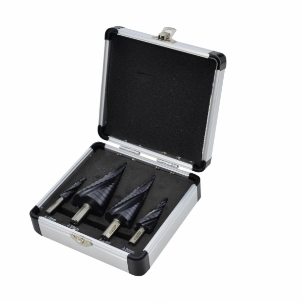 AWTools M2-TiAlN STUPŇOVÝ VRTÁK / Sada 4 ks / 4-12 mm / 4...