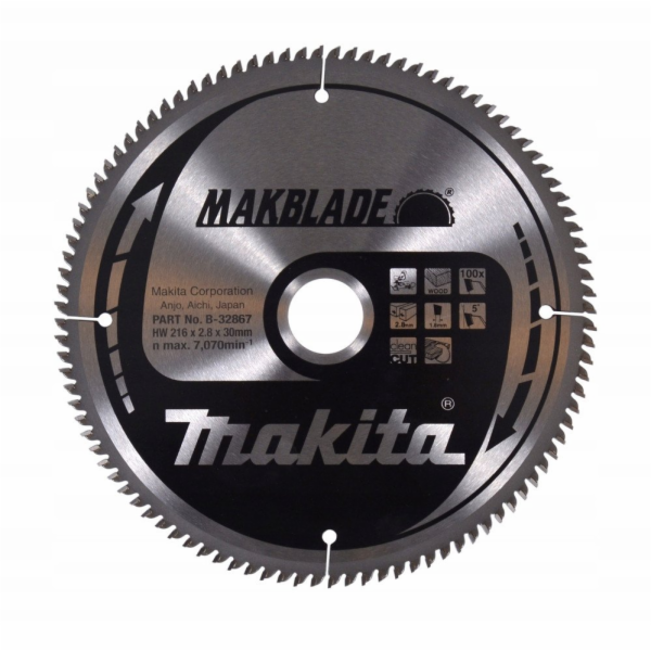 Makita MAKITA KRUHOVÁ PILA 216x30x100z MAKBLADE WOOD