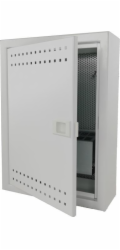 Alantec Obytná rozvaděčová skříň, telekomunikační, FTTH 350x250x90, na omítku, perforované dveře, 1x elektrická zásuvka, 14x keystone zásuvky ALANTEC - ALANTEC