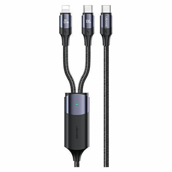 Usams Kabel USB-C - USB-C 1,2 m černý (Usa001130)