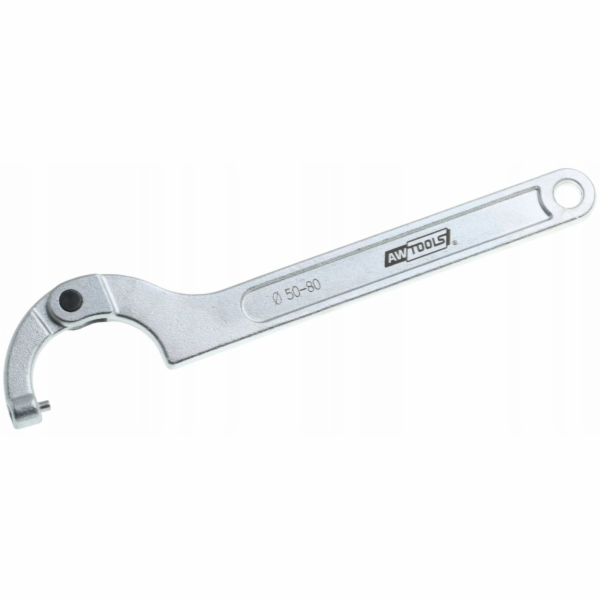 AWTools Hákový nástrčný klíč, kloubový, 50-80 mm, BLACK LINE