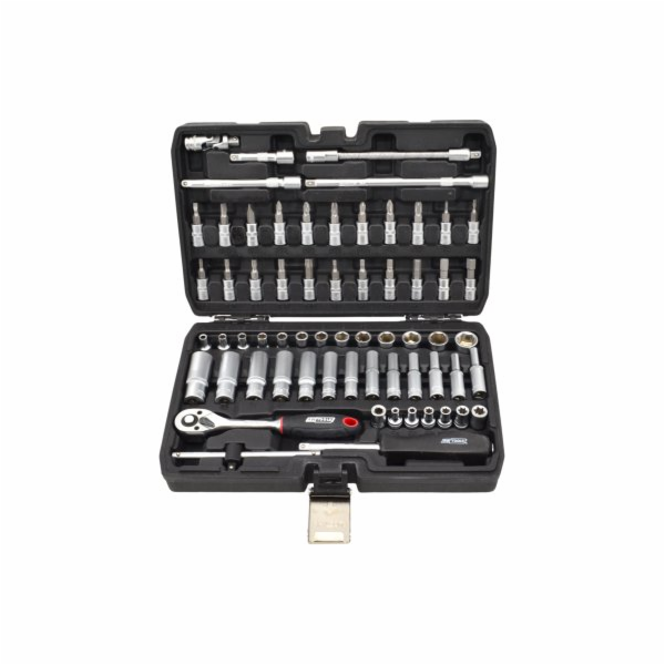 AWTools Sada nářadí 63dílná sada klíčů 1/4 BLACK LINE