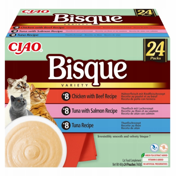 INABA Ciao Bisque Creamy soup with tuna, chicken, beef an...