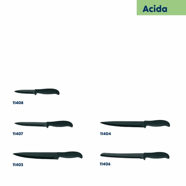 Nůž kuchařský Acida nerez černý 32,0cm KL-11403