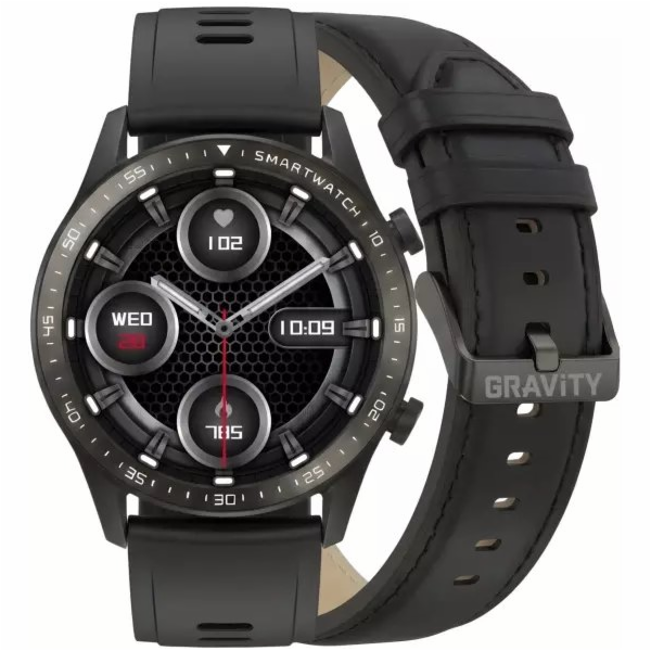 Gravity&nbsp;Chytré&nbsp;hodinky&nbsp;Black&nbsp;2&nbsp;řemínky&nbsp;GT10-4