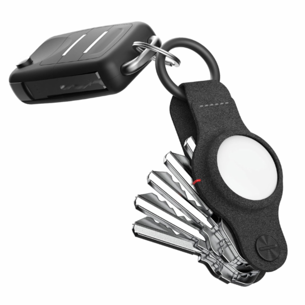 KeySmart AirTag Vegan Leather Case Air Black