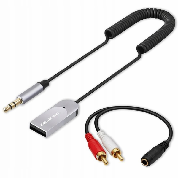 Qoltec Bezdrátový audio HiFi adaptér pro domácí a automob...