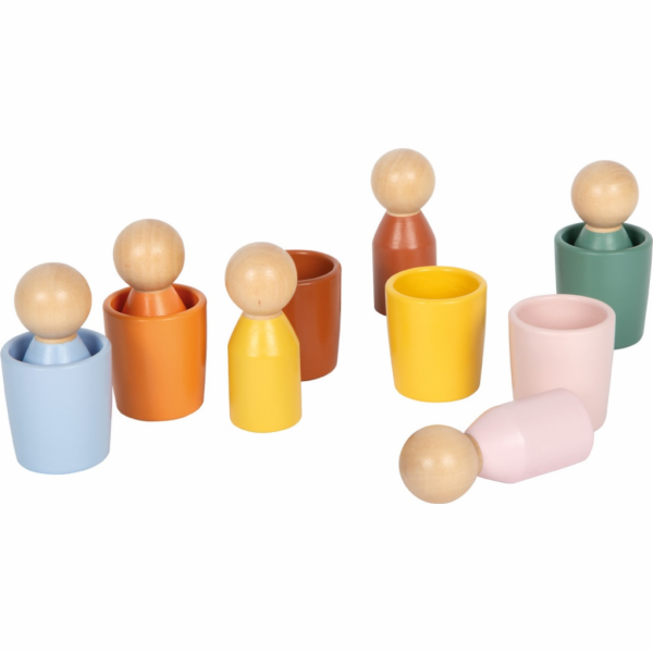 small foot Montessori třídící kalíšky s figurkami