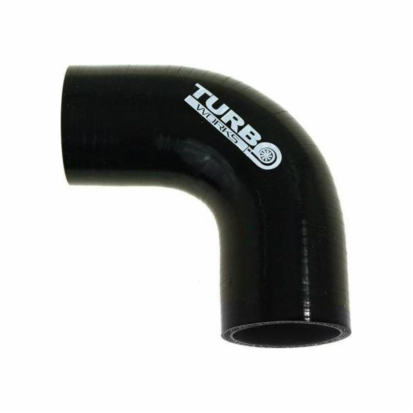 TurboWorks_B Koleno 90 stupňů TurboWorks Černé 67 mm