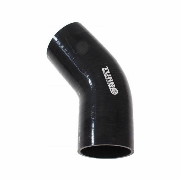 TurboWorks_B Koleno 45 stupňů TurboWorks černé 63 mm