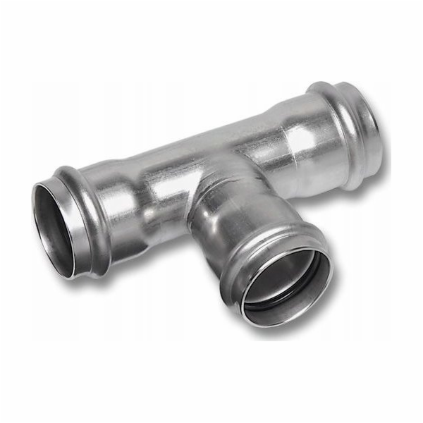 SANHA Rovné tričko SANHA-NIROSAN-Nerezová ocel d90° d15SANHA