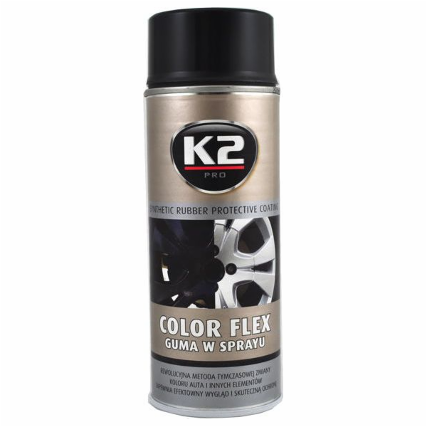 K2 - COLOR FLEX GUM ČERNÁ LESKLÁ 400ML