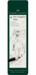 Faber&nbsp;Castell&nbsp;Pitt&nbsp;Graphite&nbsp;Matt&nbsp;Art&nbsp;Tužka&nbsp;6&nbsp;ks