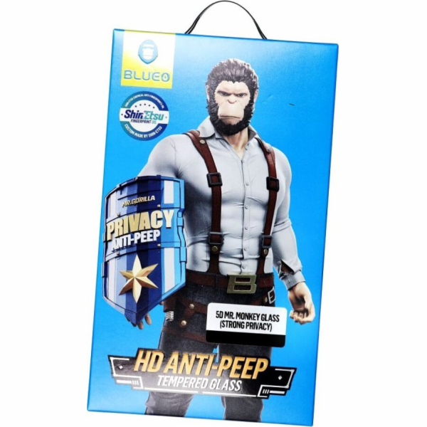 Blueo Tvrzené sklo 5D Mr. Monkey pro Apple iPhone 15 Plus...