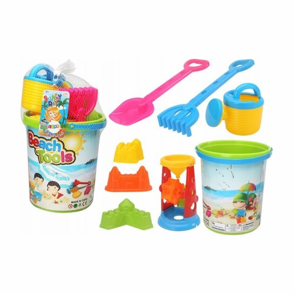 LeanToys Sada hraček do písku : kbelík, mlýnek, konvička ...