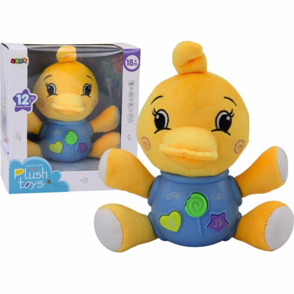 LeanToys Plyšová kachna Interaktivní plyšová hračka žlutá...