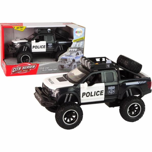 LeanToys Raptor policejní terénní vozidlo černé otevírací...
