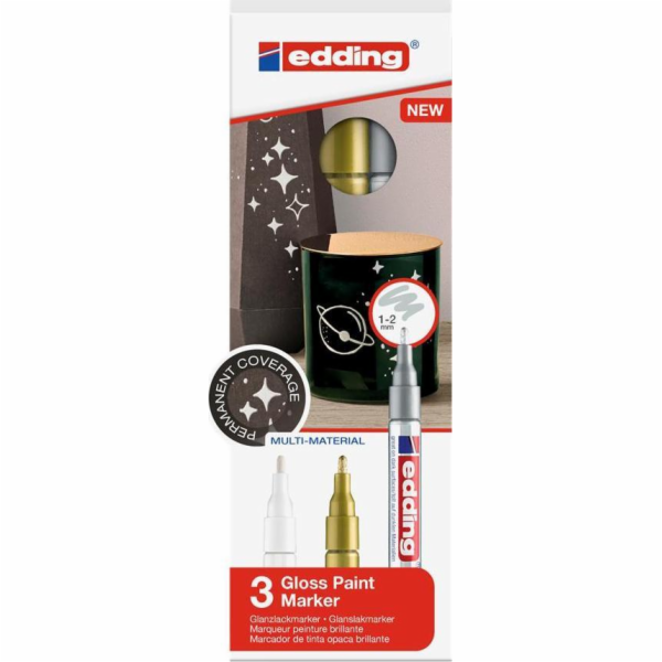 Edding Kreativní metalické olejové fixy Edding 3 kusy