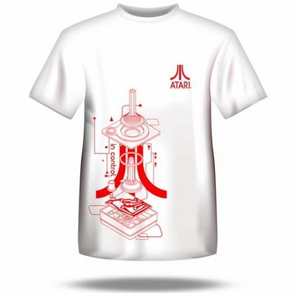Adidas Pánské tričko s červeným logem ATARI / Bílé / XL