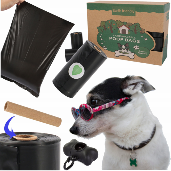 NoName Sáčky na psí exkrementy 300 kusů 20 rolí černé + k...