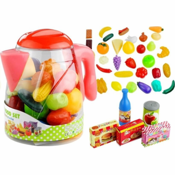 LeanToys Potraviny v džbánu Zelenina Ovoce 50 ks LEAN Toys