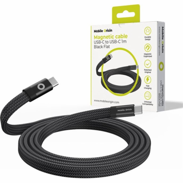 Mobile Origin Kabel USB-C - USB-C, 1 m, černý (MCF-USBC-1...