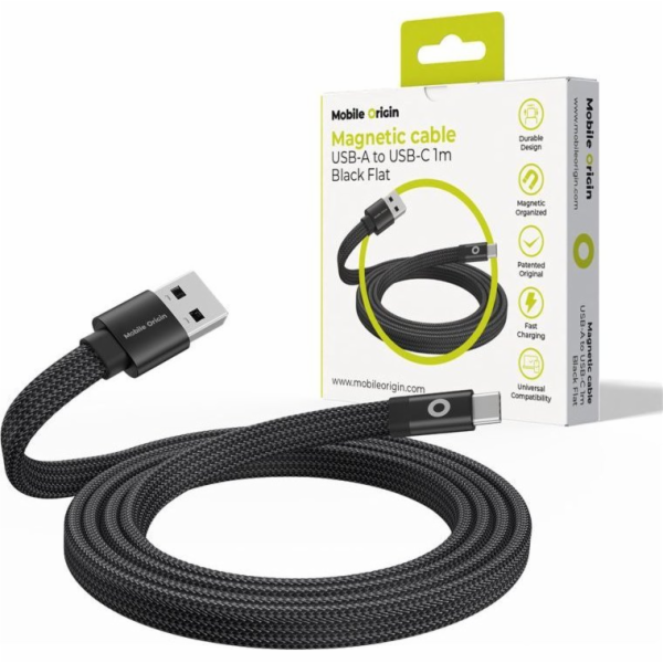 Mobile Origin Kabel USB-A - USB-C, 1 m, černý (MCF-USBA-1...