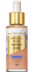 MAX FACTOR Miracle Pure 2v1 Skin Reset Nourishing Foundation se sérem, veganské složení, 30ml Light (40-60)